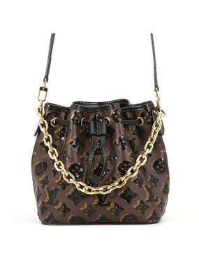 Louis Vuitton Shoulder Bag Monogram Sequin Noe BB 2-Way Black